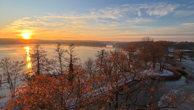 Kongresshotel Potsdam. Blick auf den Templiner See von der Sauna Seeblick aus.